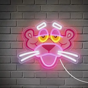 Acrylic Wall-Mounted Neon Light Fixture, Dimmable Neon Sign, USB Powered Dimmable Lighting, Ideal for Gaming Rooms & Parties, Home Bar Decorations