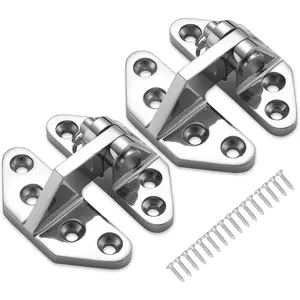 Heavy Duty Long Reach Hinge, Marine Boat Hatch Hinges 316 Stainless Steel, Sturdy Deck Cabinet Door Hinges with Screws (Pack of 2)