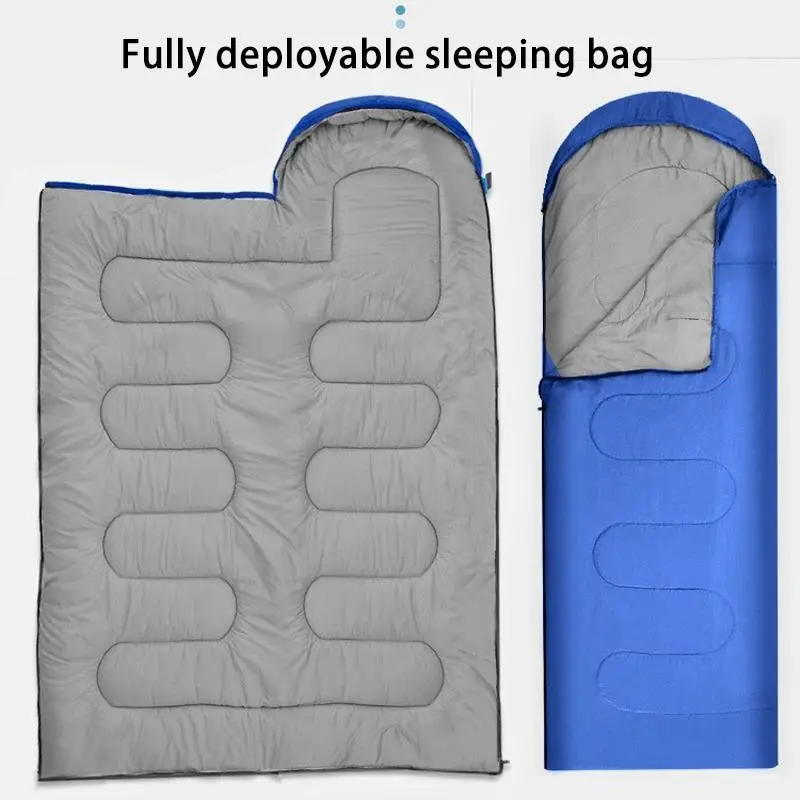 All-Season Compact Sleeping Bag - Quick-Deploy Design with Soft Lining for Warmth, Lightweight & Portable for Hiking, Camping, Multi-Sport Outdoor Adventures