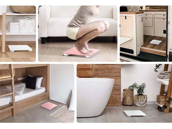 OVUTEK Bathroom Scale for Body Weight, Highly Accurate Digital Weighing Machine for People, Upgraded Batteries Included, Compact Size, LED Display, Physician Scale with Sturdy Tempered Glass, 400lb, White