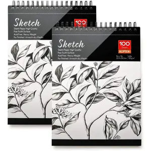 Sketch Book, Art Drawing Pad 9 X 12, 100 Sheets, 60lb/100g, 2 Pack