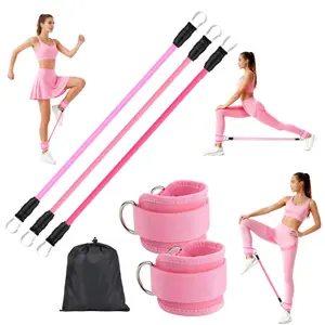 Name Ankle Resistance Band Set 6 Counts with Cuffs & Elastic Band for Leg Training Kicking Legs and Hip Training Fitness Equipment for Home Gym Christmas Gifts Leg Brace