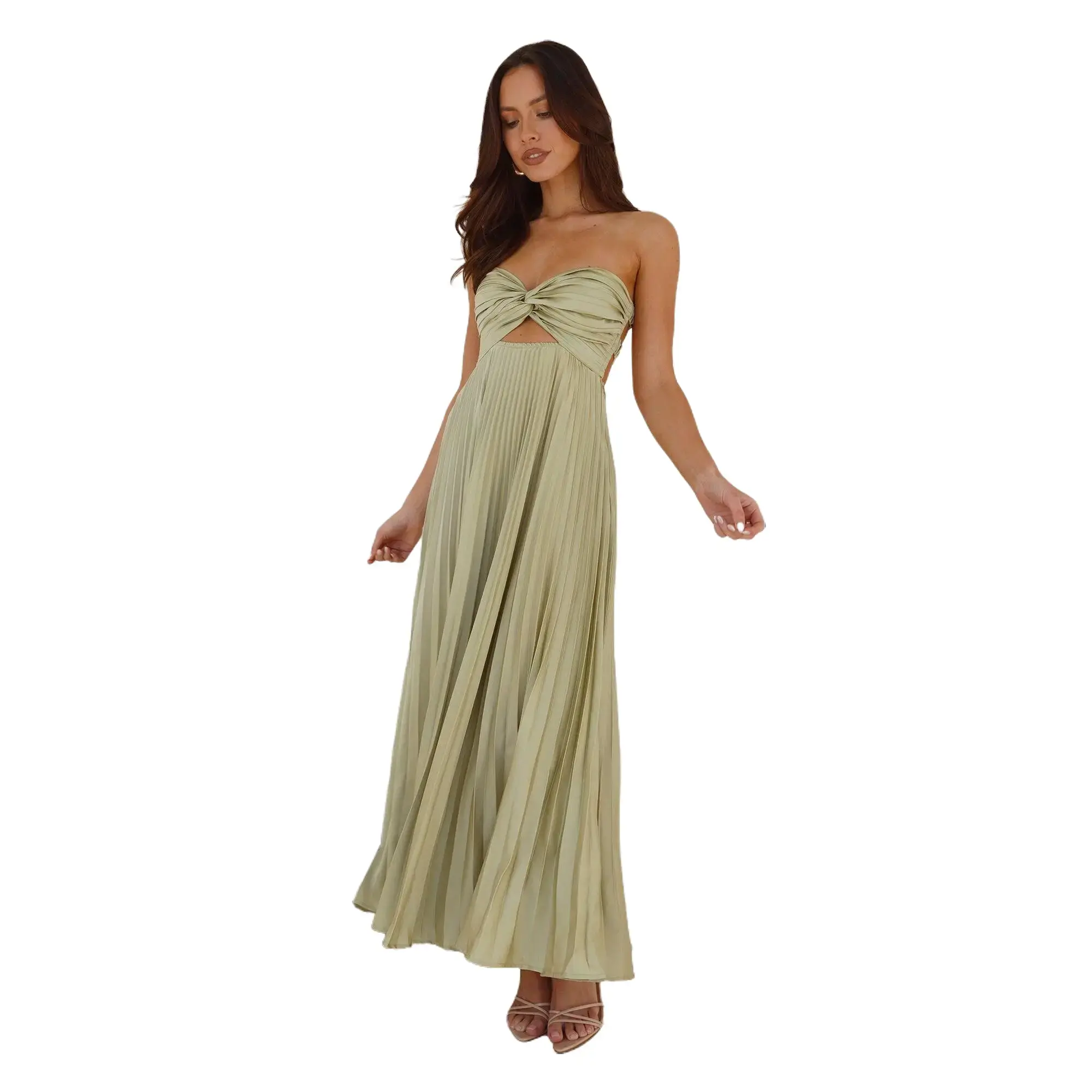 chinese dress ladies Lasher Strapless Maxi Dress White main image 1