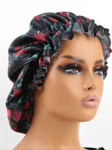 Trendy Rose Leopard Print Sleep Cap, Unisex Soft Comfortable Material, Ideal for Daily Beauty and Hair Care, Perfect Holiday Gift, Sleeping Cap