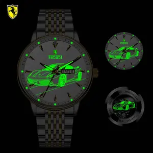 Men's Stylish Luminous Racing Car Watch, Multi-functional Dual Calendar, Luxury Dial Design, Super Strong Night Glow, Cool Racing Pattern, Highlighting Taste and Status.