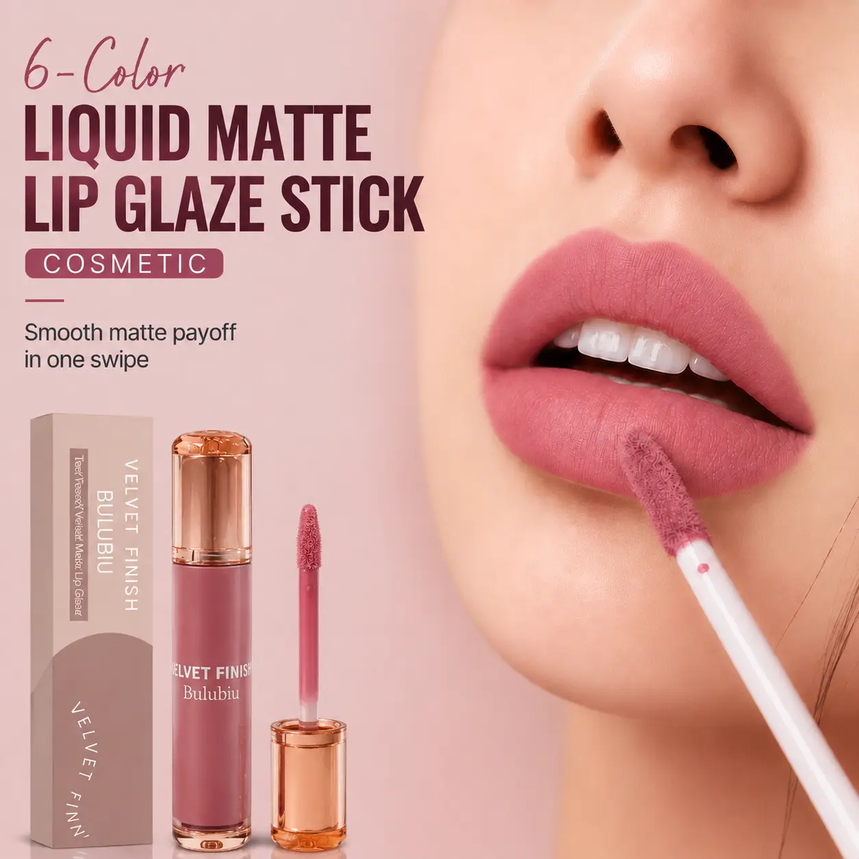 Multicolor Lip Gloss—A long-lasting, smudge-proof, and transfer-resistant lip gloss formulated with a moisturizing, matte botanical formula that keeps lips soft and prevents fading.
