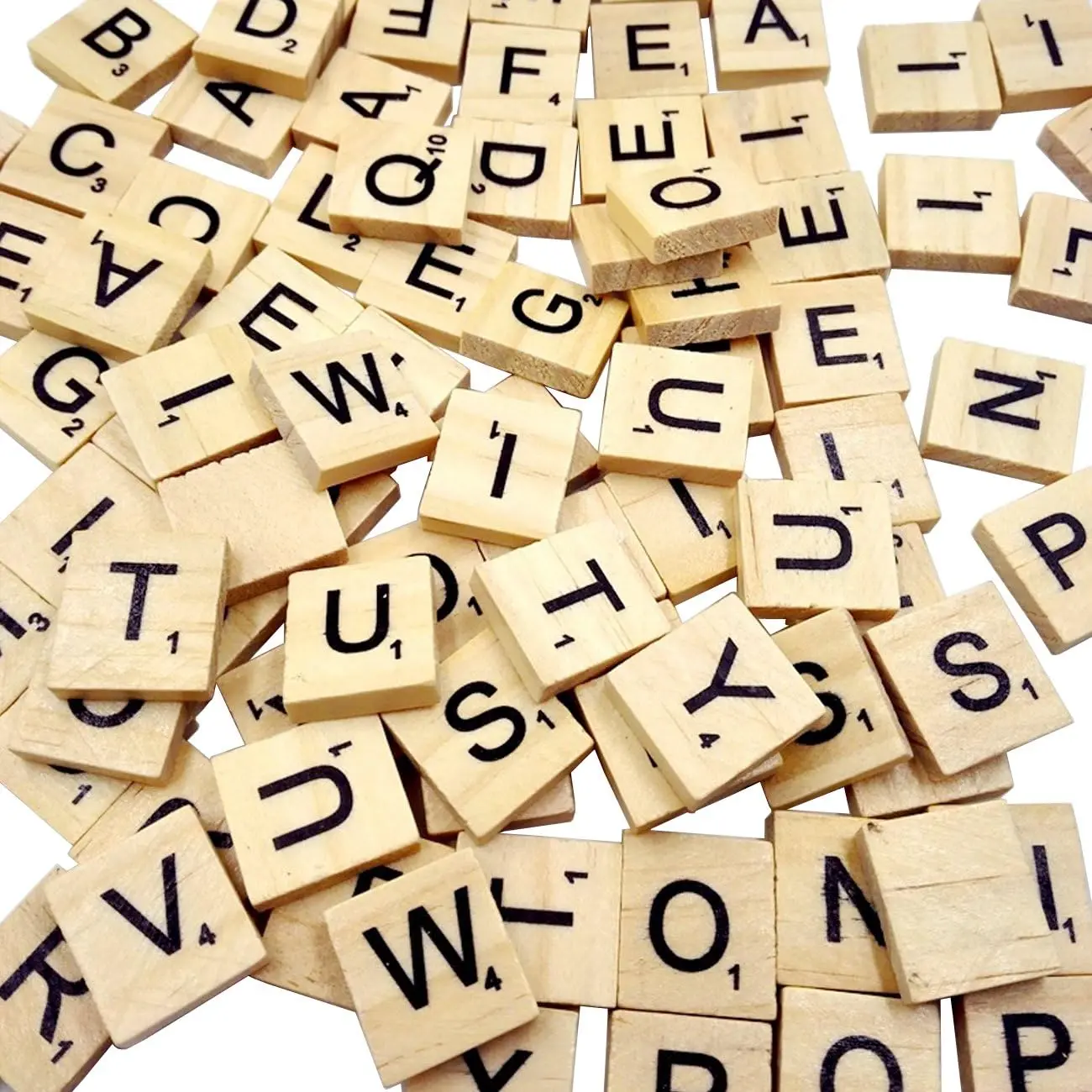 #DealsForYouDays 500PCS 18mm x 20mm Wood Letter Tiles Alphabet Set, A-Z Capital Letters Art & DIY Projects Materials, Manual Craft Pendants, Printed Classroom Decor & Number Print Language Toys for 12+ Years