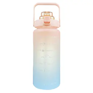 2L Motivational Water Bottle – Time Marker, Leakproof, Portable – Best for Summer, Gym, and Daily Hydration Cup Drink