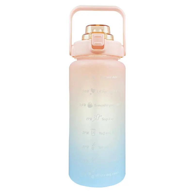2L Motivational Water Bottle – Time Marker, Leakproof, Portable – Best for Summer, Gym, and Daily Hydration Cup Drink