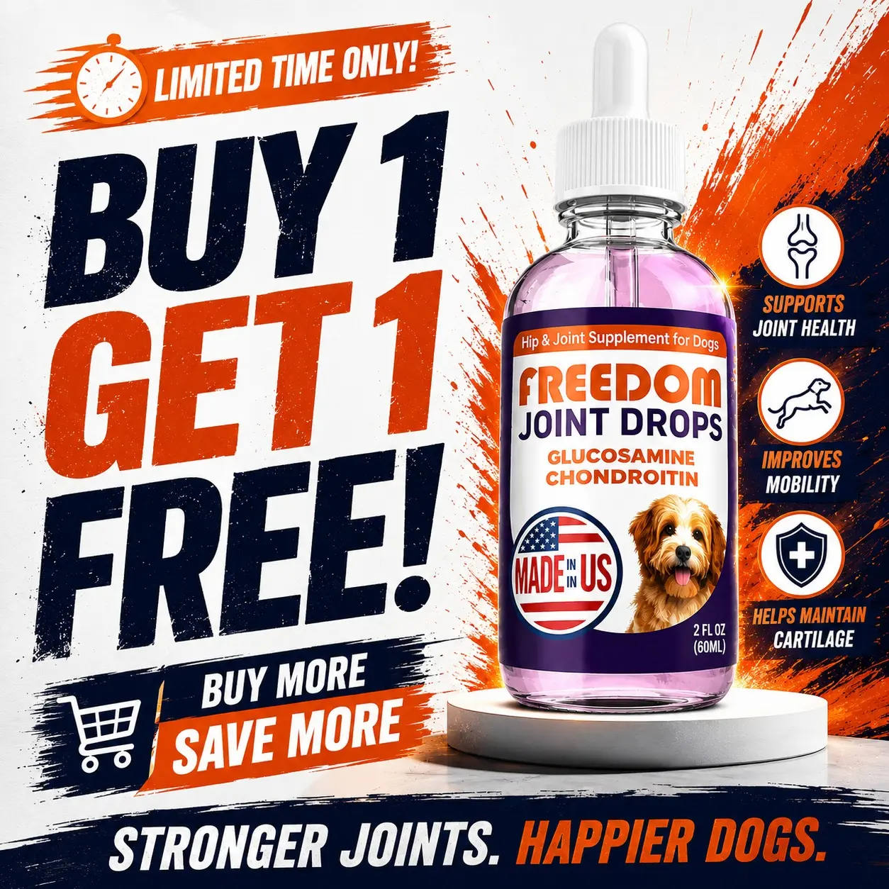 Freedom Joint Drops Canine Nutritional Supplement Remedy