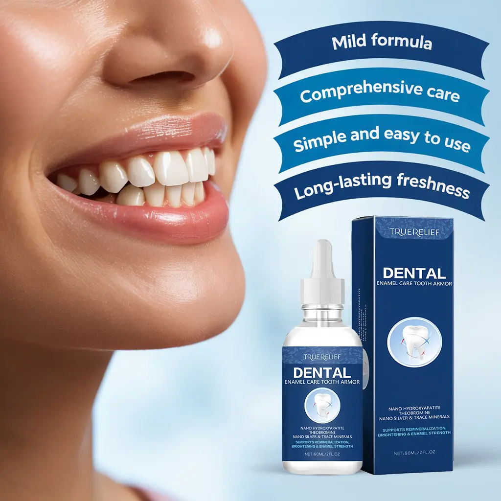 TRUERELIEF Tooth Armor Liquid Drops, Cavity Healing and Enamel Refurbishing, Teeth Whitening Solution Daily Oral Care, Brightening Repair Tooth Color Correcter