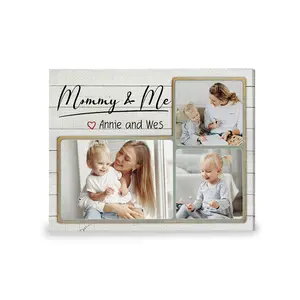 Personalized Mommy & Me Picture Desk Canvas - Custom First-Time Mom Gift - Available in Multiple Sizes