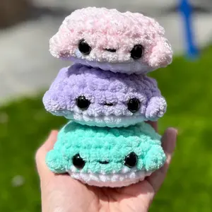 Crochet Pocket Frog Plushie, Pancake Frog, squishy stress toy