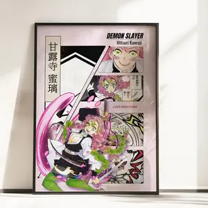 Mitsuri Kanroji Love Hashira Haori Pattern Demon Slayer Anime Poster All Sizes