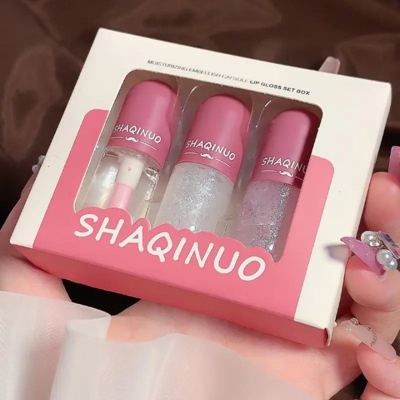 3pcs/Set Long-lasting Moisturizing Glossy Lipstick Magic Temperature Color Changing Lipstick Tinted Lip Gloss Hydrating Lip Balm Lip Care Suitable for All Occasions Lip Makeup Girls and Women Makeup Accessories Gift Hydrate Moisturizer Cosmetic