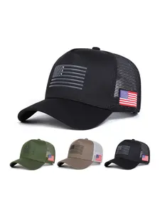 Unisex American Flag Baseball Cap, Breathable Cap, Adjustable Sun Protection Hat for Outdoor Travel Beach Vacation, Casual Fitted Woven Fabric Design