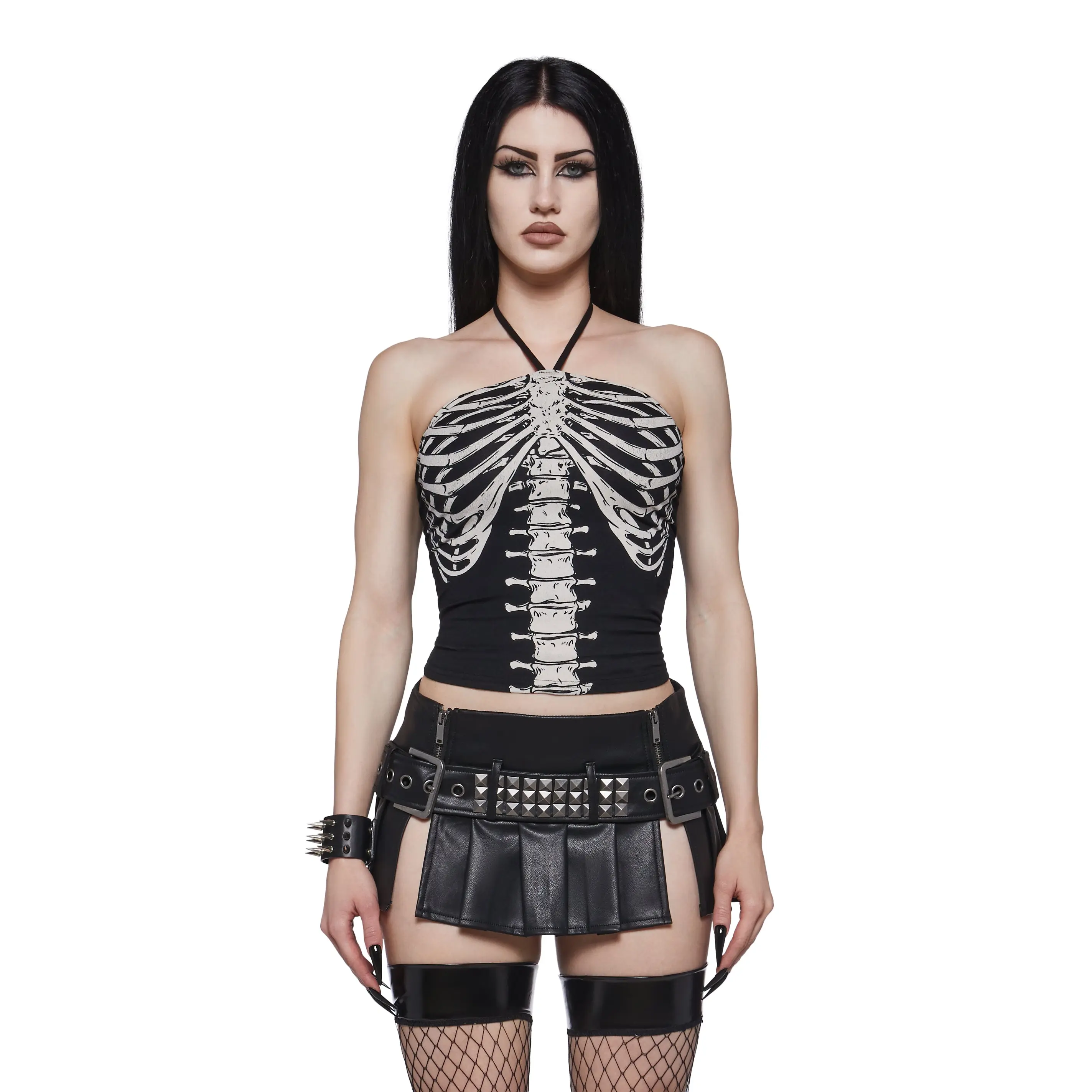 Skeleton Spine Halter Top