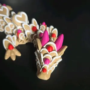 Handcrafted Heart Cookie Dragon Figurine