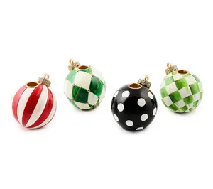 MacKenzie- Childs Set of 4 Ornament Candle Holders