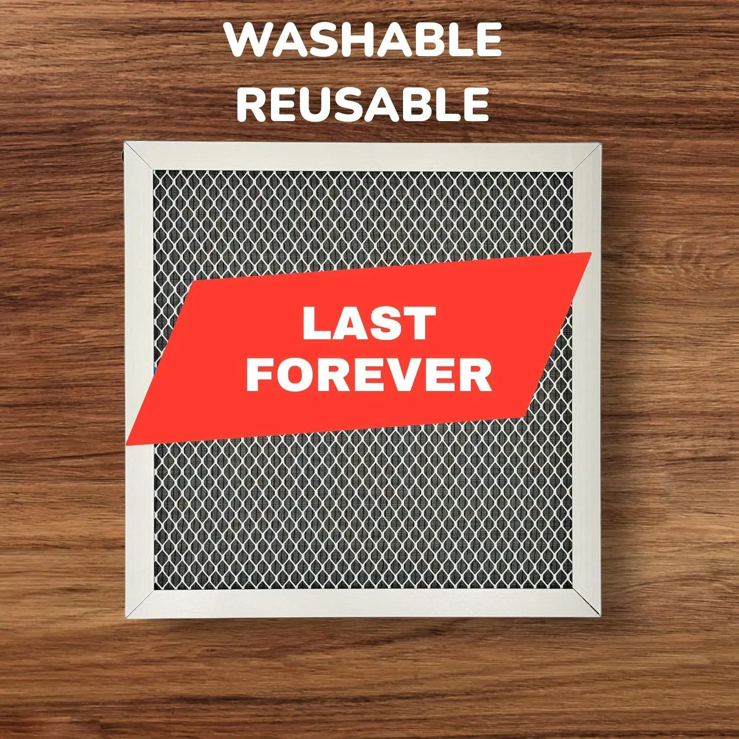 Reusable HVAC Furnace Air Filter - Washable Permanent MERV 8 Rating Electrostatic Filter with Aluminum Frame, Sturdy Build for Home & Office AC Systems, Ideal for HVAC Users