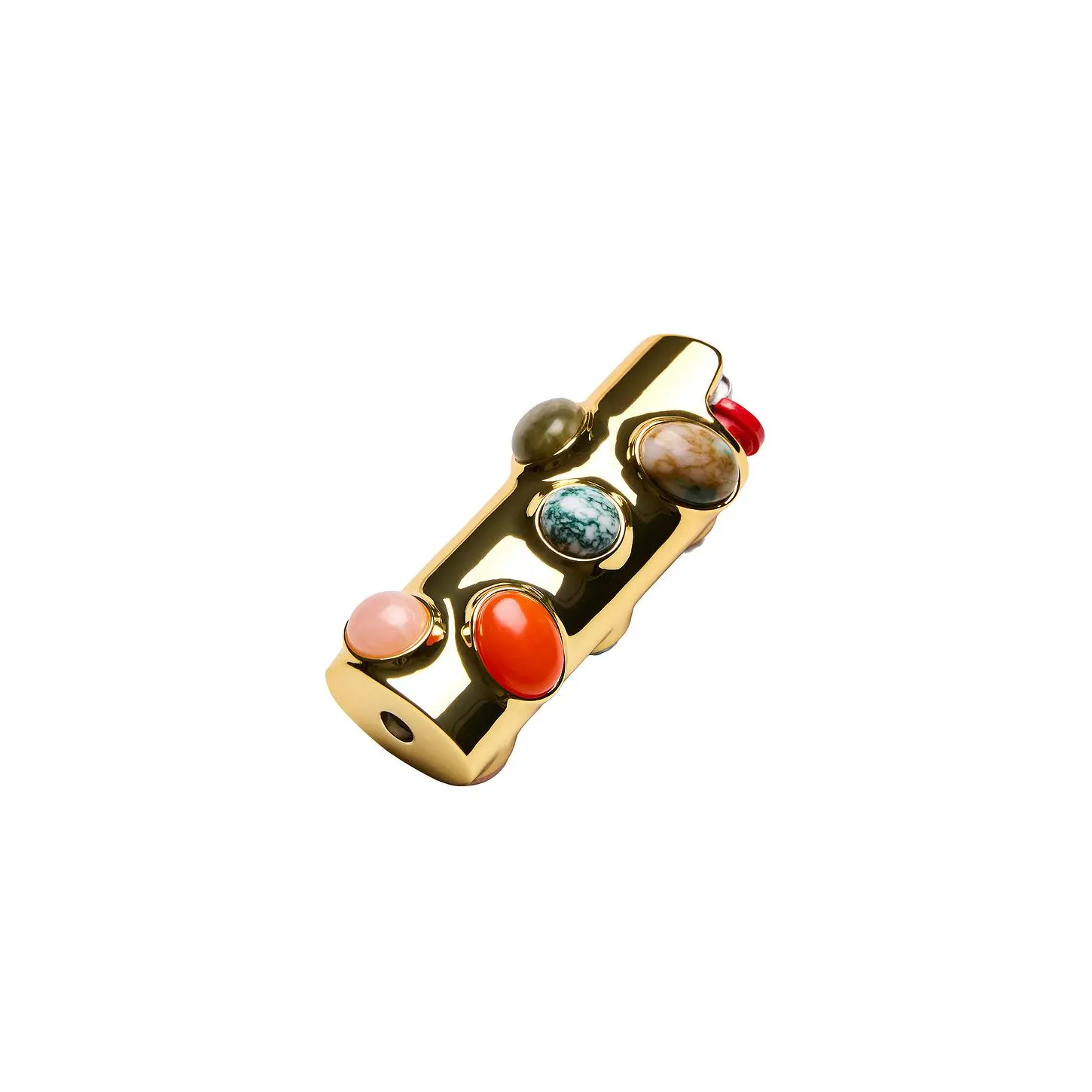 Edie Parker Gemstoned Lighter Case in Carnelian