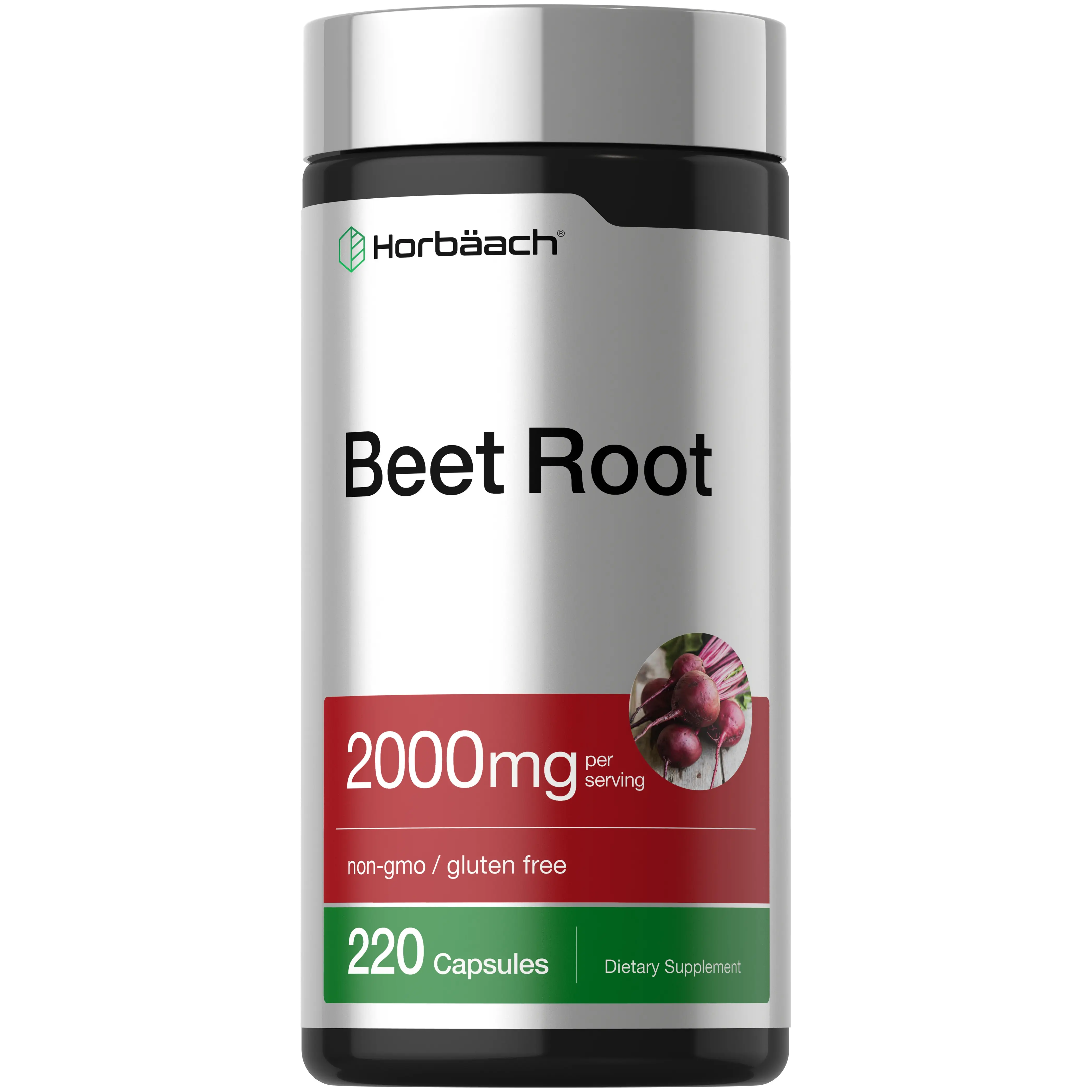 Horbäach Beet Root Powder Capsules - 220 Pills - Herbal Extract - Non-GMO, Gluten Free Supplement