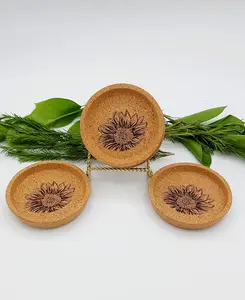 Cork Sunflower Coasters