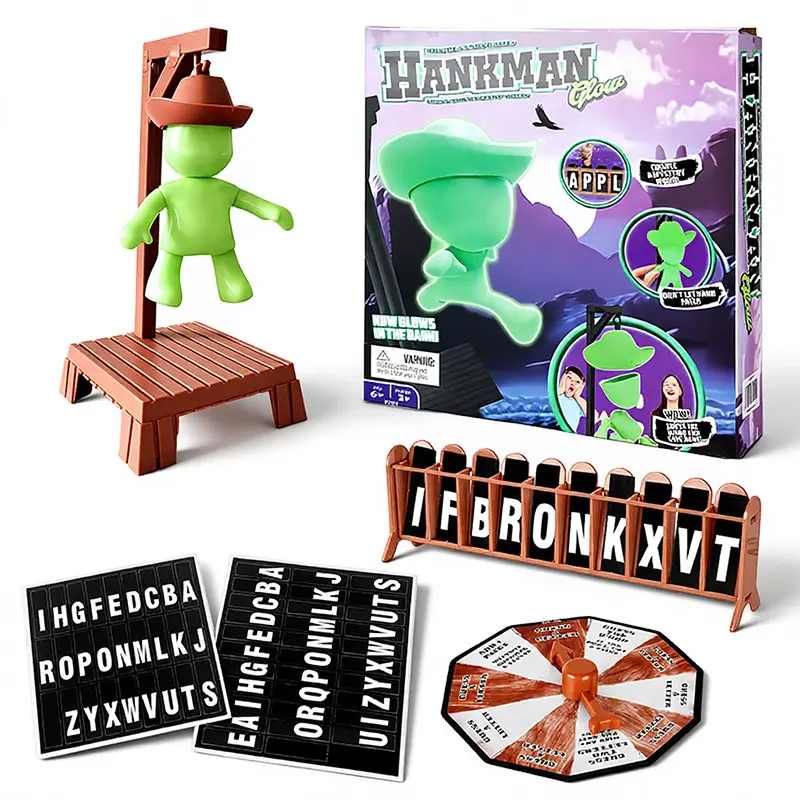 Magnetic Gallows Mystery Word Game, Guessing Game, Family Party Game, Hangman Board Game, Family Board Games, Includes Strawman & Letter Puzzle, Fun Gift, Holiday Present