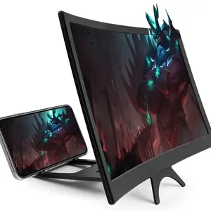 12 Inch Mobile Phone Projector, 3D Screen Extender for Movies Games Videos, Foldable Smartphone Stand, Enhance Your Viewing Experience