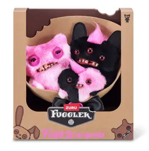 Fuggler Bouquet Bundle | 2 Big + 1 Mini Ugly Monster Plush Set | Munch Munch, Reek-o & Munch-o | Funny Ugly Monster Collectible Gift