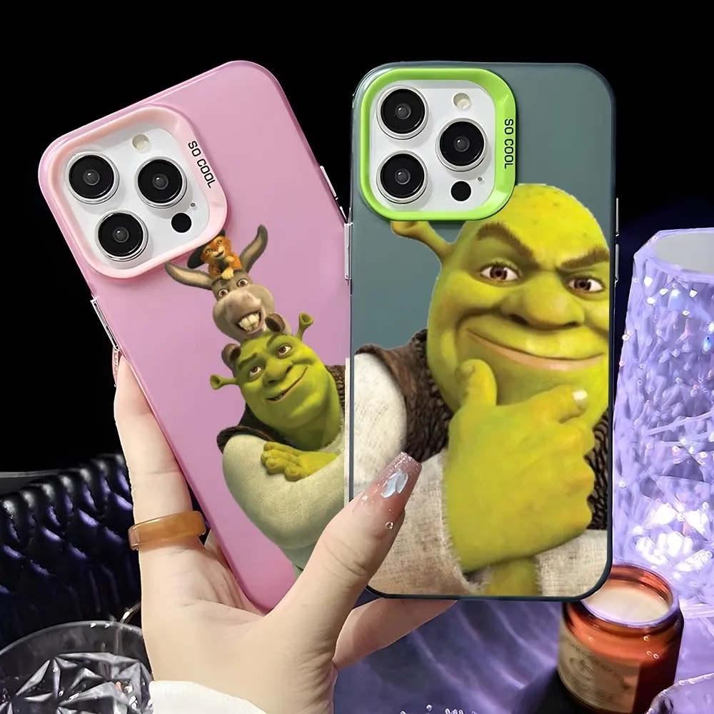 Personalized Shrek Animal Smartphone Case - Colorful Gradient Soft TPU Back Cover with Resistance & Protection, Handheld Accessory for iPhone 17 Air, 16, 15, 14, 13, 12, 11 Pro Max Plus
