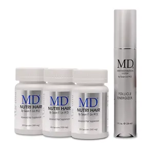 MD Nutri Hair Ultimate Auto Shop Program - 3 Month Supply & Follicle Energizer - Peptide Formula for Healthy Hair Growth - 30 Capsules & 14ml Serum - Drug-Free Hair Loss Solution, Haircare, Hair Supplements Hair Vitamins