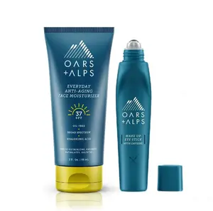 Anti-Aging Routine Set | Hydrating Daily Facial Moisturizer with SPF 37 and Cooling, De-Puffing Under-Eye Serum