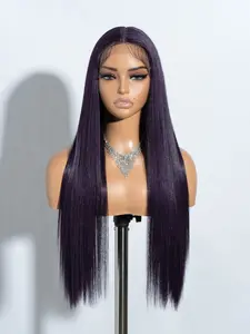 31 Inch Silky Straight Lace Front Synthetic Wigs, Glueless Hd Wigs Lace Wig, Heat Resistant Fiber Pre Plucked Hairline with Baby Hair Beginners Glueless Transparent Lace Frontal Wig for Women, Glueless Ready To Wear Wig, Beginner Friendly Wig
