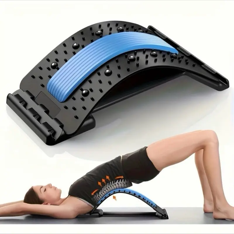 3-Level Adjustable Back Stretcher with Dual Functionality - Multi-Level Spine Support Board for Lower & Upper Back - 330 lb Capacity for Body Care & Comfort