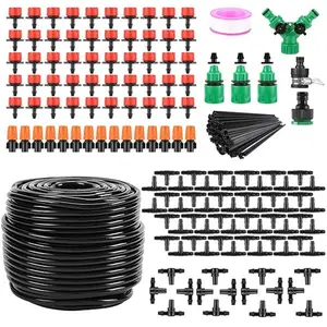 164FT Automatic Drip Irrigation Kit - Misting Watering System for Garden Greenhouse Lawn