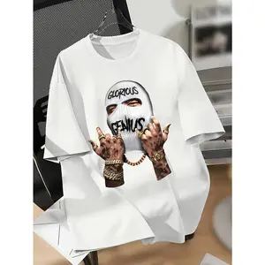 180g Heavyweight Men's T-Shirt Pure Cotton Breathable Tattoo Hands & Gold Watch Graphic Tee Trendy Urban Streetstyle Top Gift for Teens S-5XL
