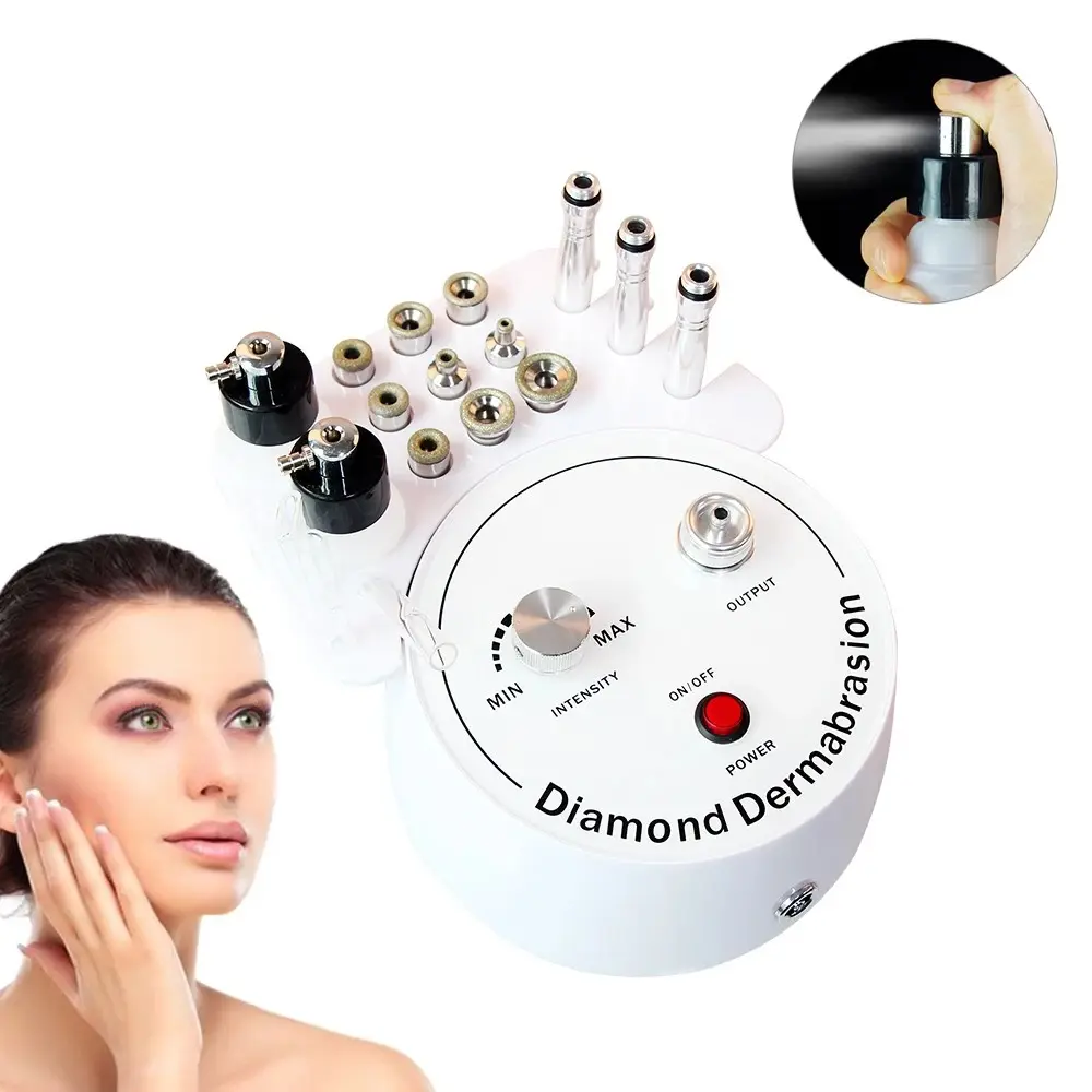 Three-In-One Mini Exfoliator, Home Diamond Facial Cleanser, Blackhead Remover Vacuum Device, Beauty Device for Skin Care