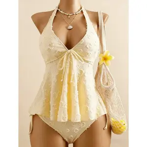 Women's fashionable camisole swimsuit, fashionable two-piece swimsuit, comfortable beachwear, perfect choice for swimming pool parties and vacationsRAIMENTRY