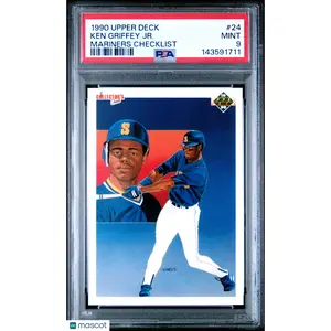 1990 Upper Deck Ken Griffey JR. Mariners Checklist #24 PSA 9