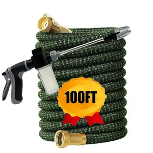 Retractable Magic Garden Hose - Irrigation Hose - With High-Pressure Nozzle - Durable Rubber - 3-4inch US Standard Connector - Available in Various Lengths for Lawn Watering and Cleaning - Watering Systems
