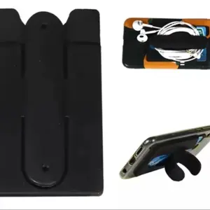 3 Pack Stick on Phone Wallet Credit Card Holder/Money Clip/Phone Stand