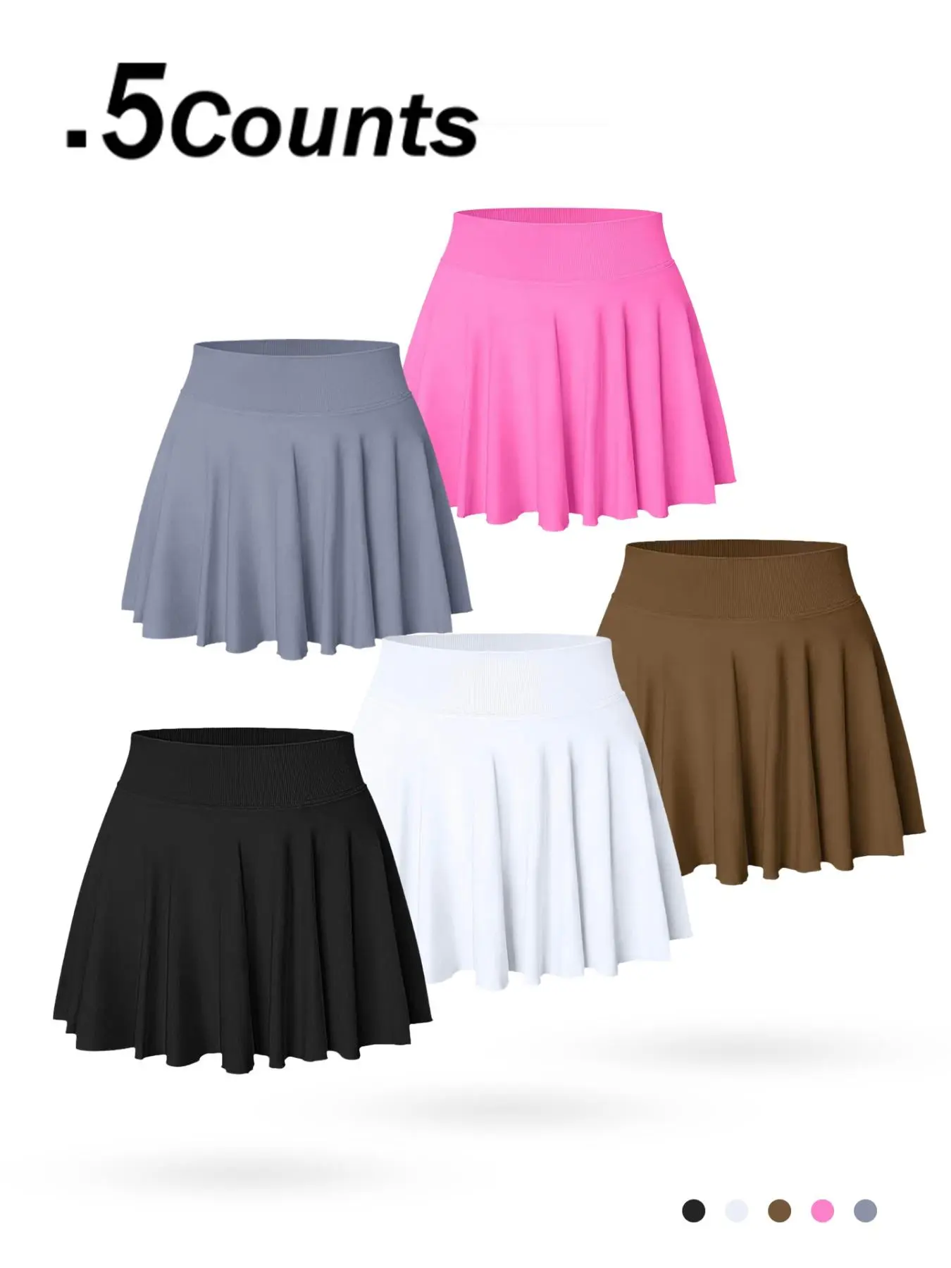 Women's Solid Color Sports Skort, Stretchy Sports Skort, Active Performance Skort, Athletic Skorts, Casual Comfy Breathable Skort, Workout Skirt for Yoga Gym Running Training, Ladies Sportswear for All Seasons
