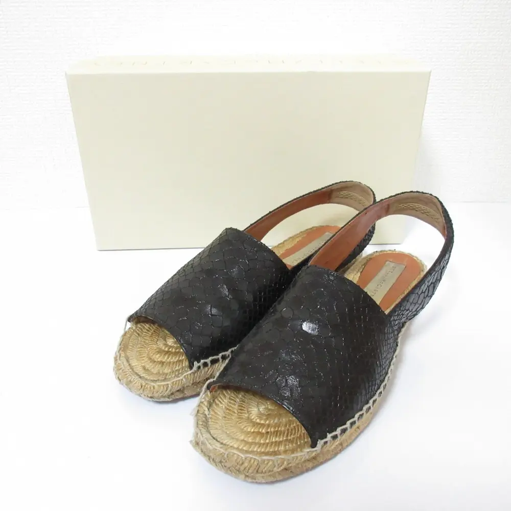 Pre-owned Stella McCartney Straw Small Leather Goods Jute Slip on Sandals