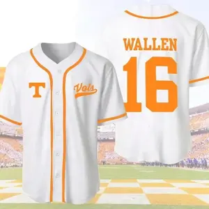 Unisex WM Baseball Jersey Graphic White Sporty Tee for Country Music Fans, Ready to Go, No Effort Needed, Trendy Looks 54 HFN