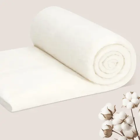 High Quality Cotton Quilt Wadding - 100% Pure Thick Cotton, 200g/m² Soft Breathable Blanket Filling, Rectangular Roll with Quilted Texture, Multi-Size (71in*94.5in/79in) for Quilting, Sewing Projects, Sohochic