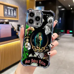 Creative Jesus Pattern Phone case for iPhone 17 Pro Max 16 Plus 15 14 13 12 Full Body Protection Shockproof Soft Silicone Cover 279