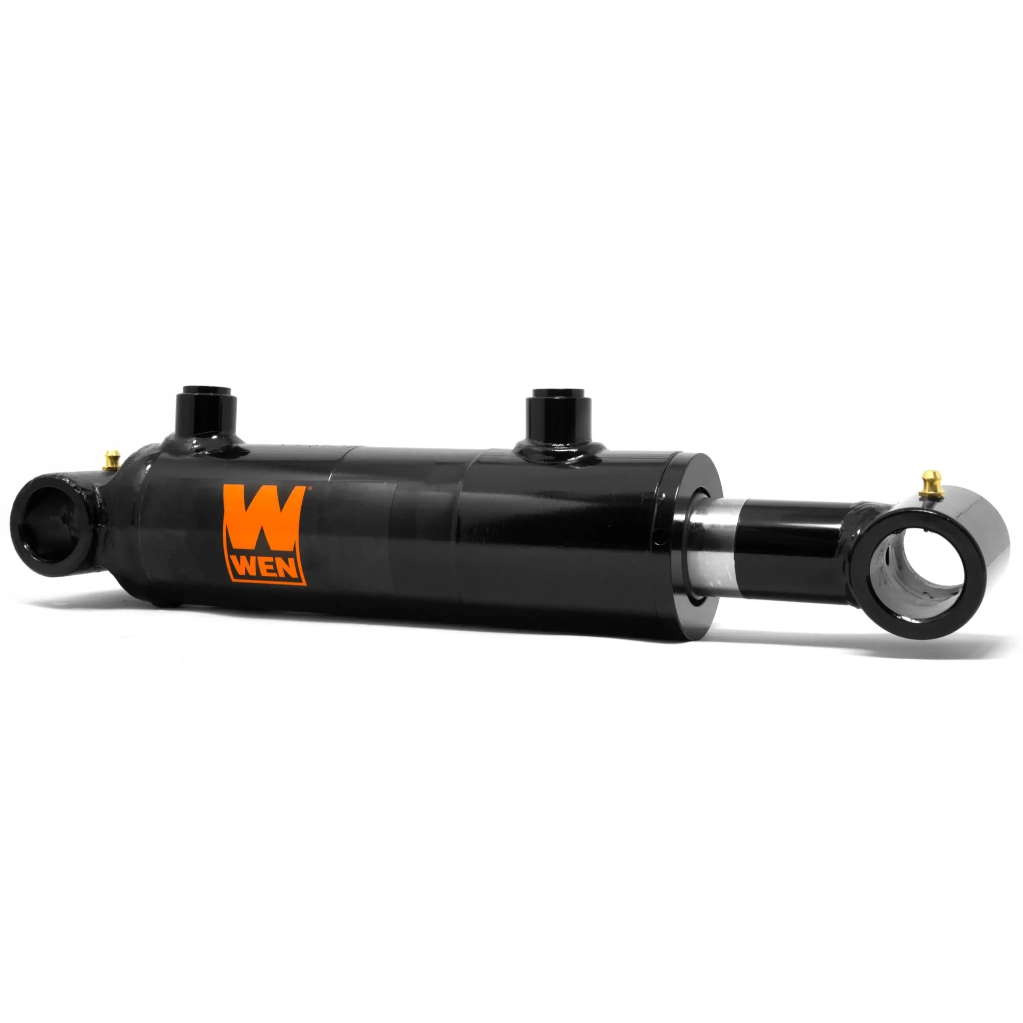 WEN WT-2006 High Quality Hardware Double-Acting Cross Tube Hydraulic Cylinder - 2-in Bore, 6-inches Stroke, 3000 psi Max, Chrome Rod, Heavy Duty Metal Steel Weld Construction, Hydraulic Hoses Included, Ideal for Agriculture Use, 2-Inch Bore