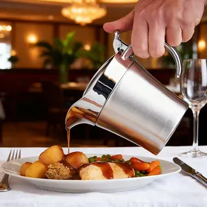 304 Stainless Steel Double-Wall Sauce Pot, Insulated Heat-Resistant Jam Jar, Commercial Steak Sauce Cup, Home Seasoning Sauce Bottle