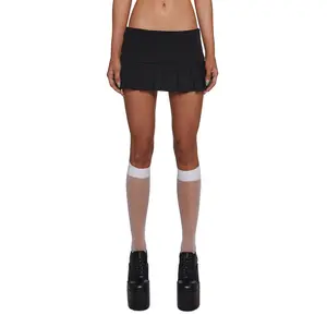 No Apologies Pleated Skort - Black